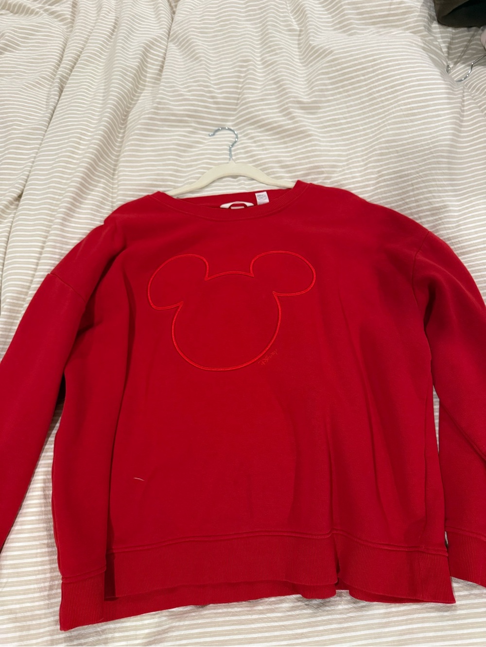 Red Mickey Outline Sweatshirt
